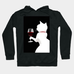 Cat with Wine Hoodie